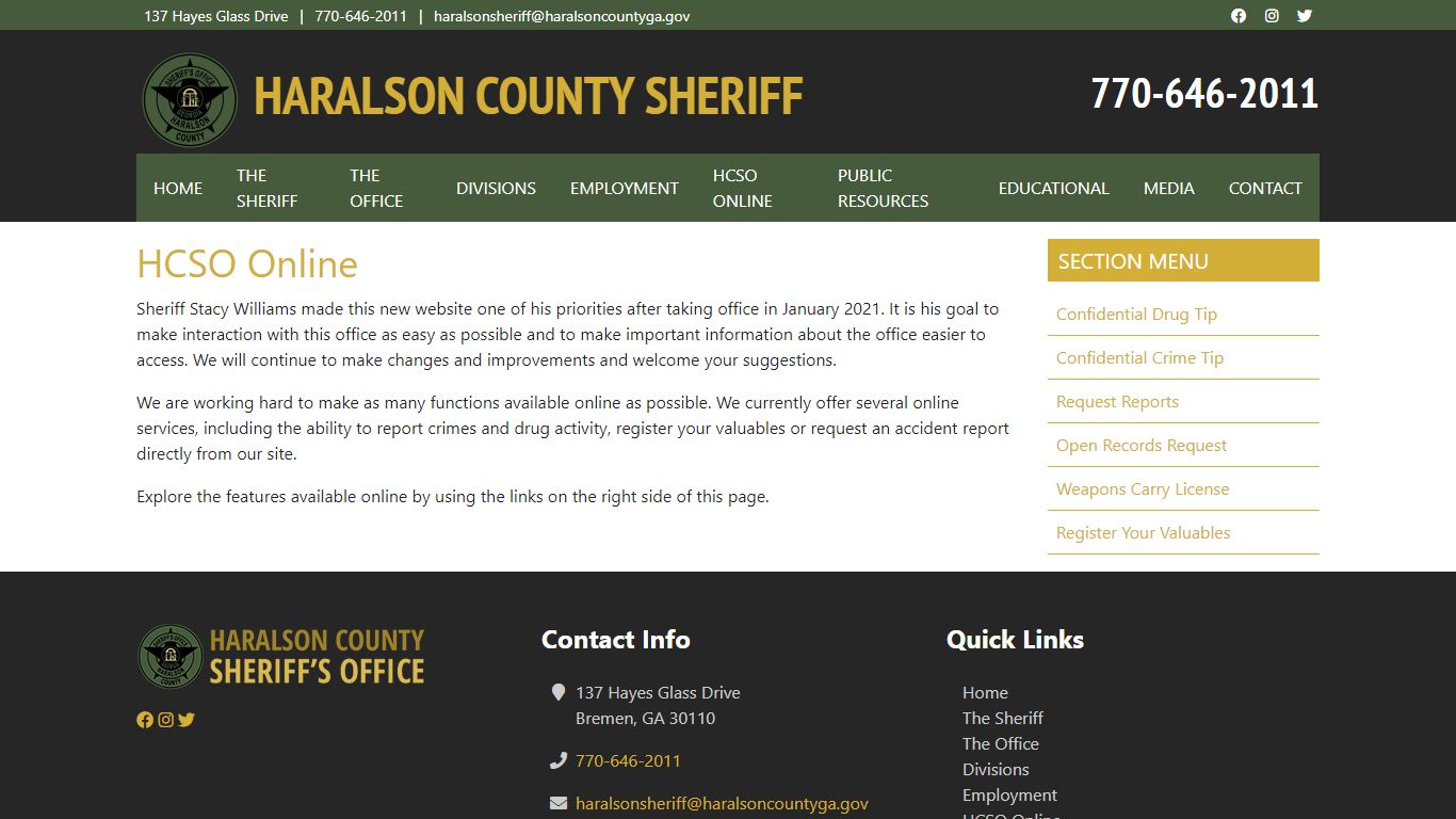 HCSO Online - Haralson County Sheriff
