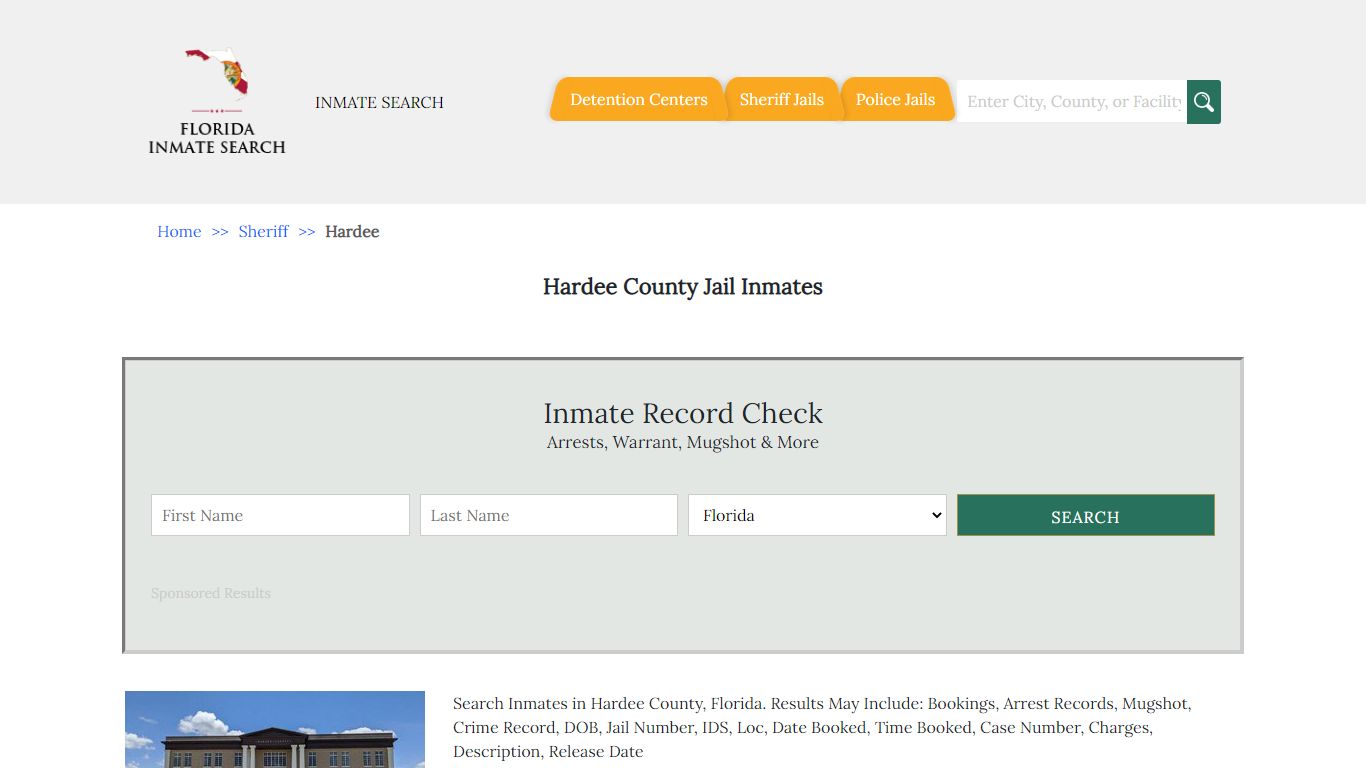 Hardee County Jail Inmates | Florida Inmate Search