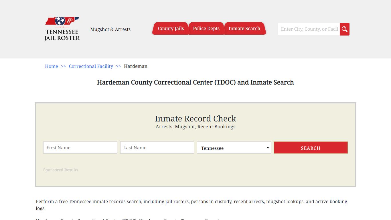 Hardeman County Correctional Center (TDOC) and Inmate Search | Jail ...