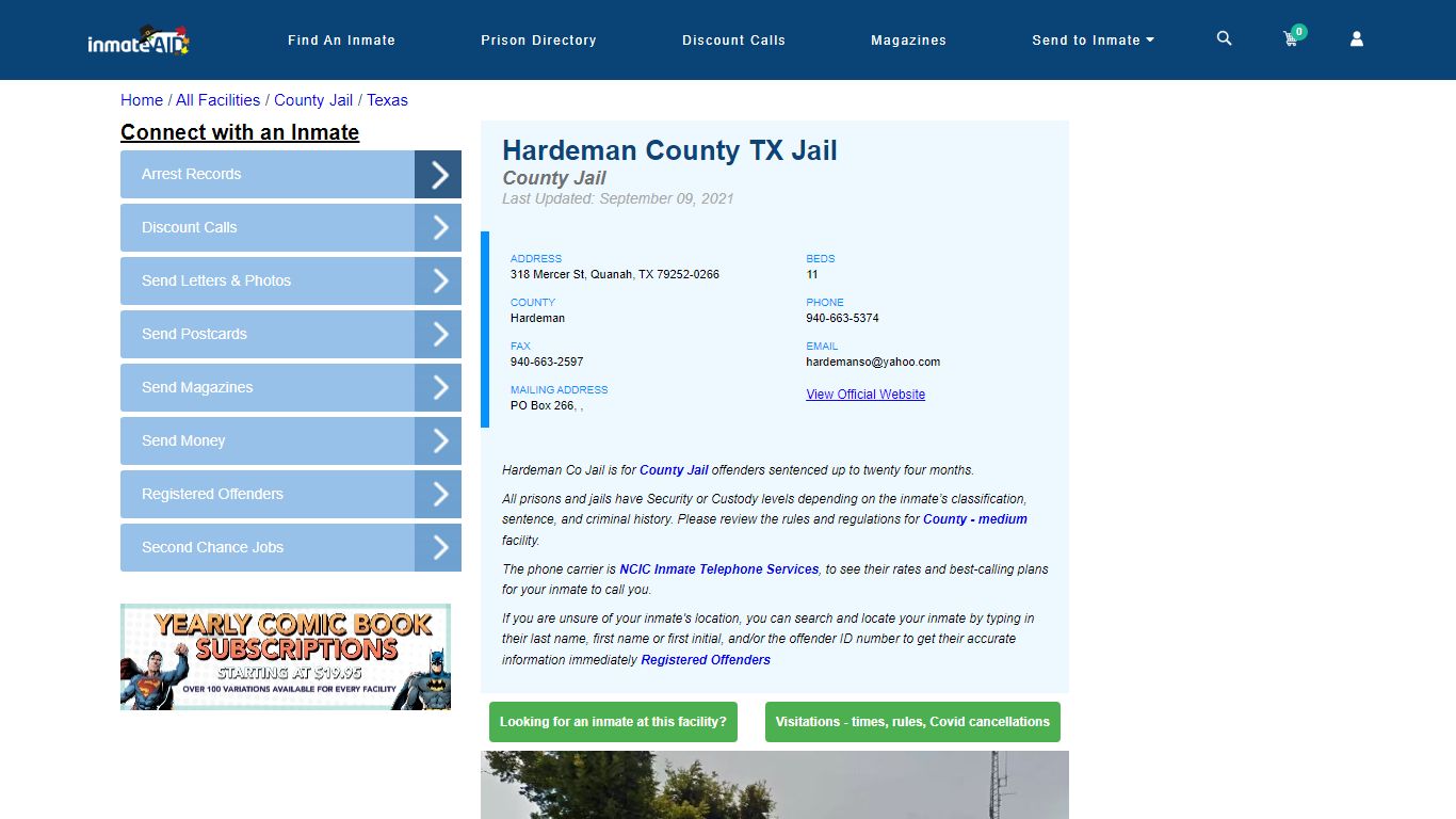 Hardeman County TX Jail - Inmate Locator - Quanah, TX
