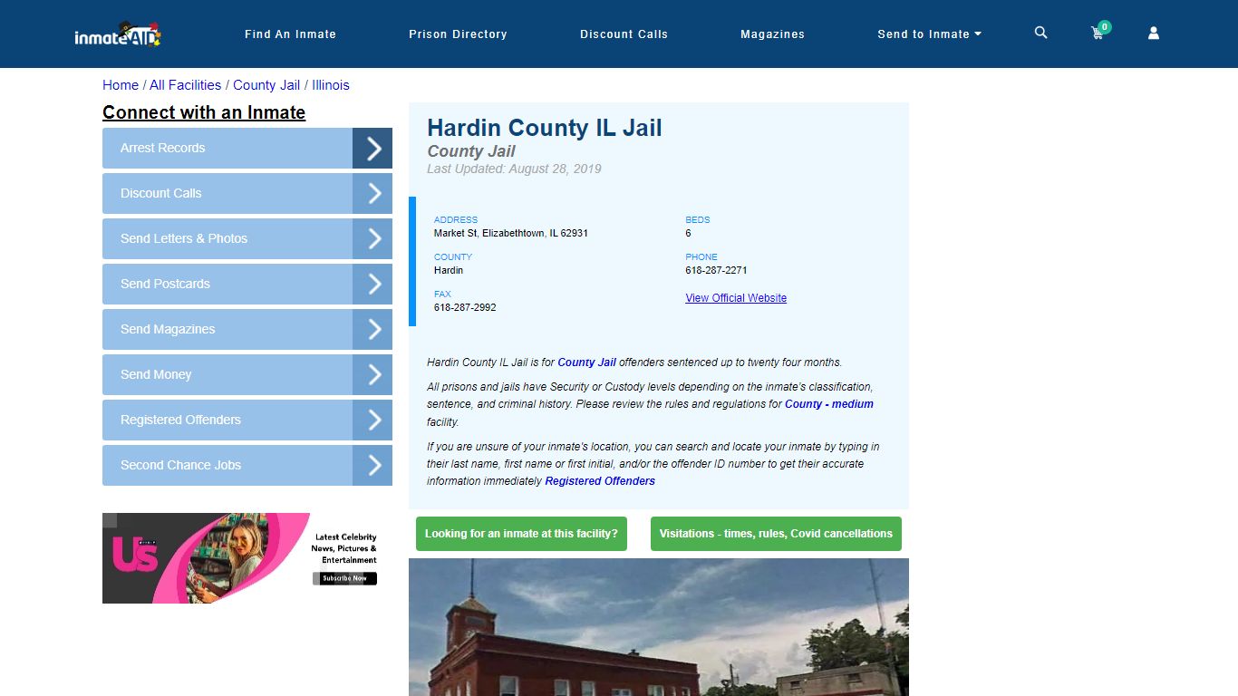 Hardin County IL Jail - Inmate Locator - Elizabethtown, IL