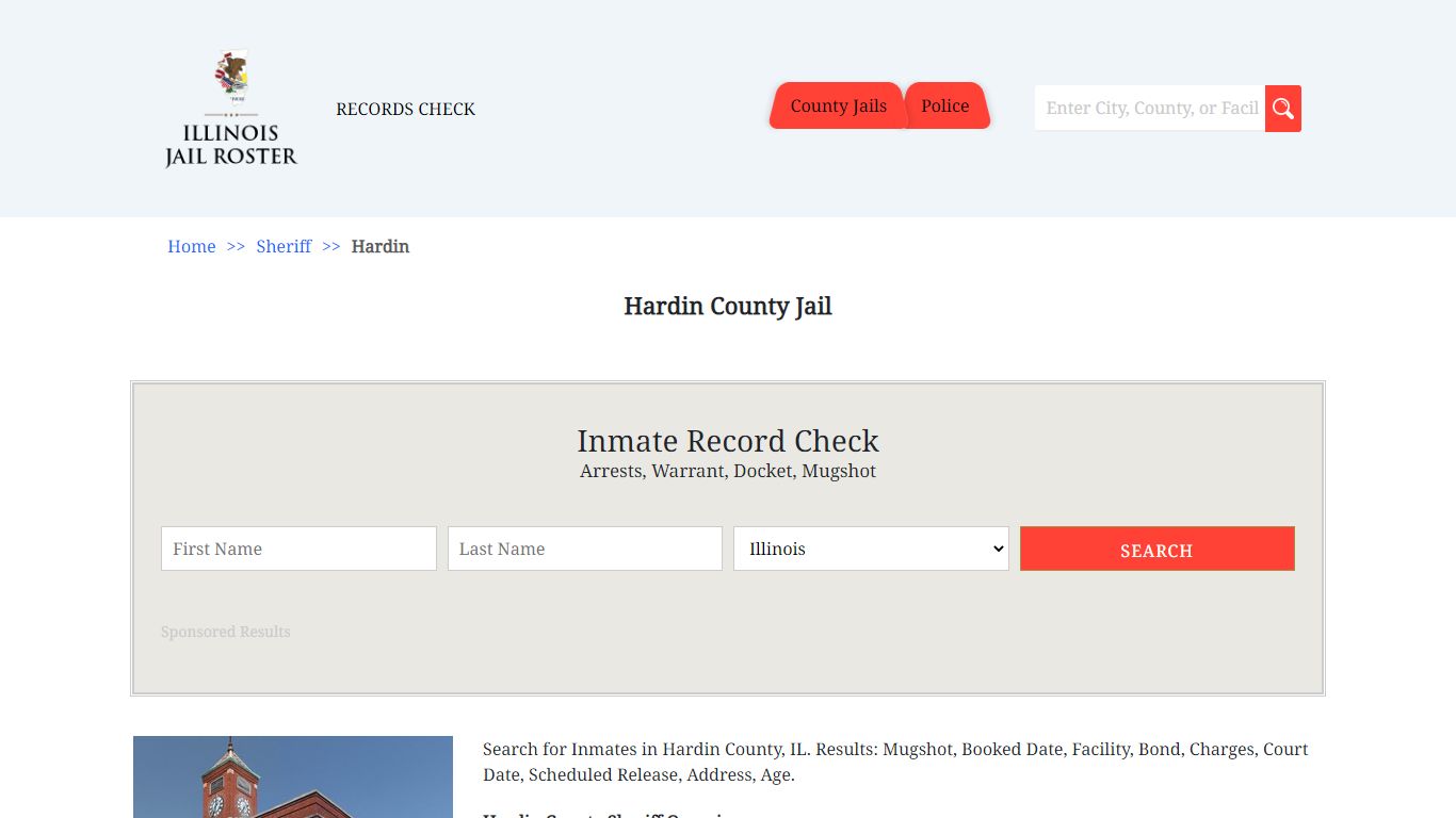 Hardin County Jail | Jail Roster Search