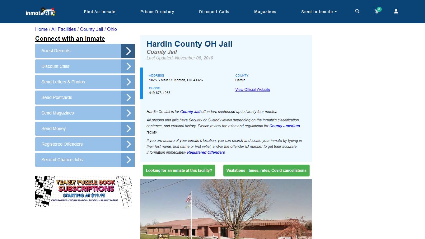 Hardin County OH Jail - Inmate Locator - Kenton, OH