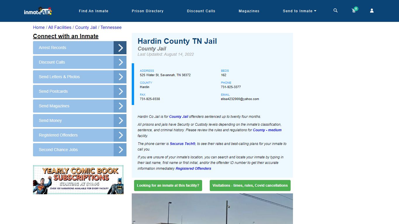 Hardin County TN Jail - Inmate Locator - Savannah, TN
