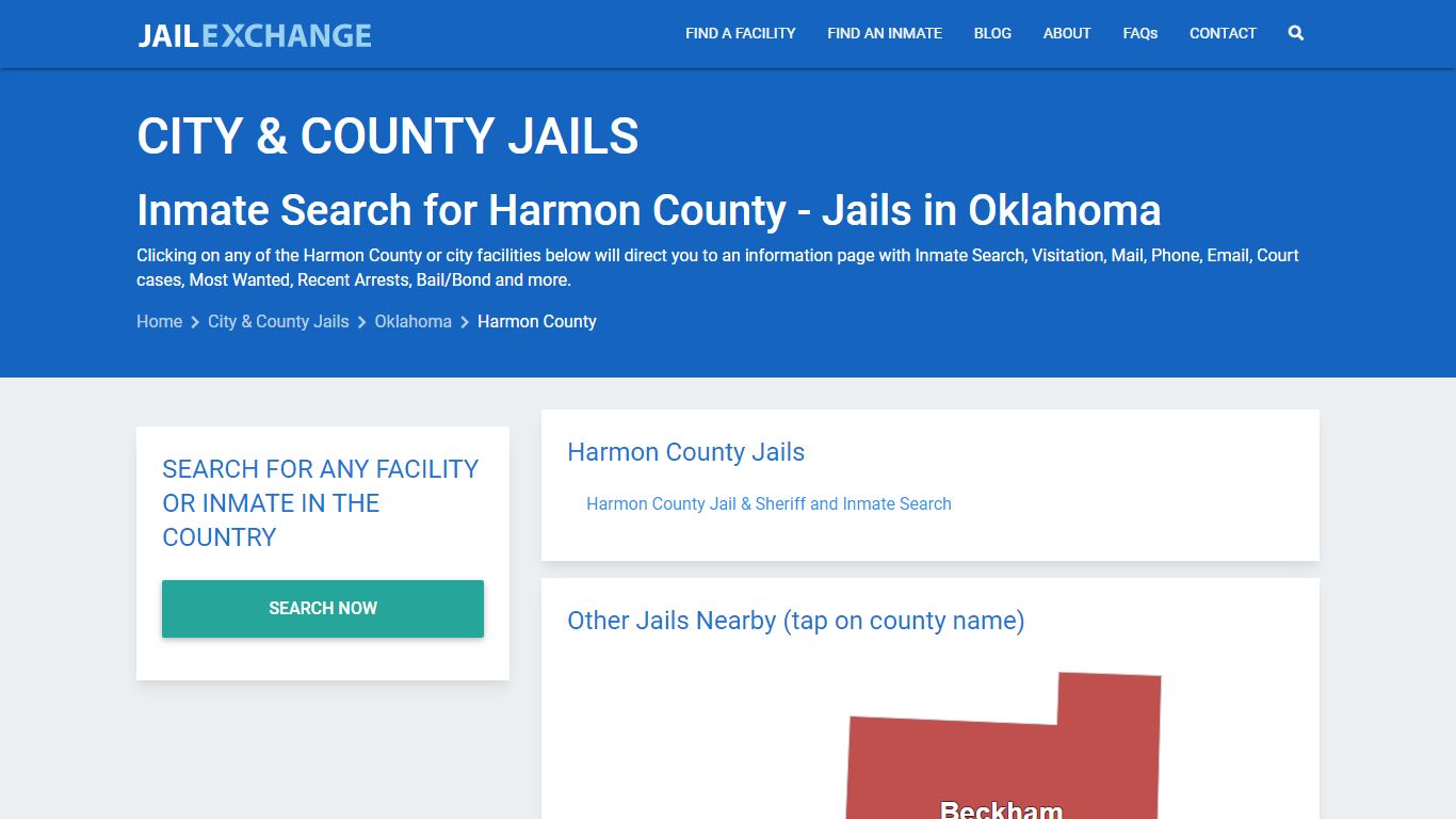 Inmate Search for Harmon County | Jails in Oklahoma - Jail Exchange