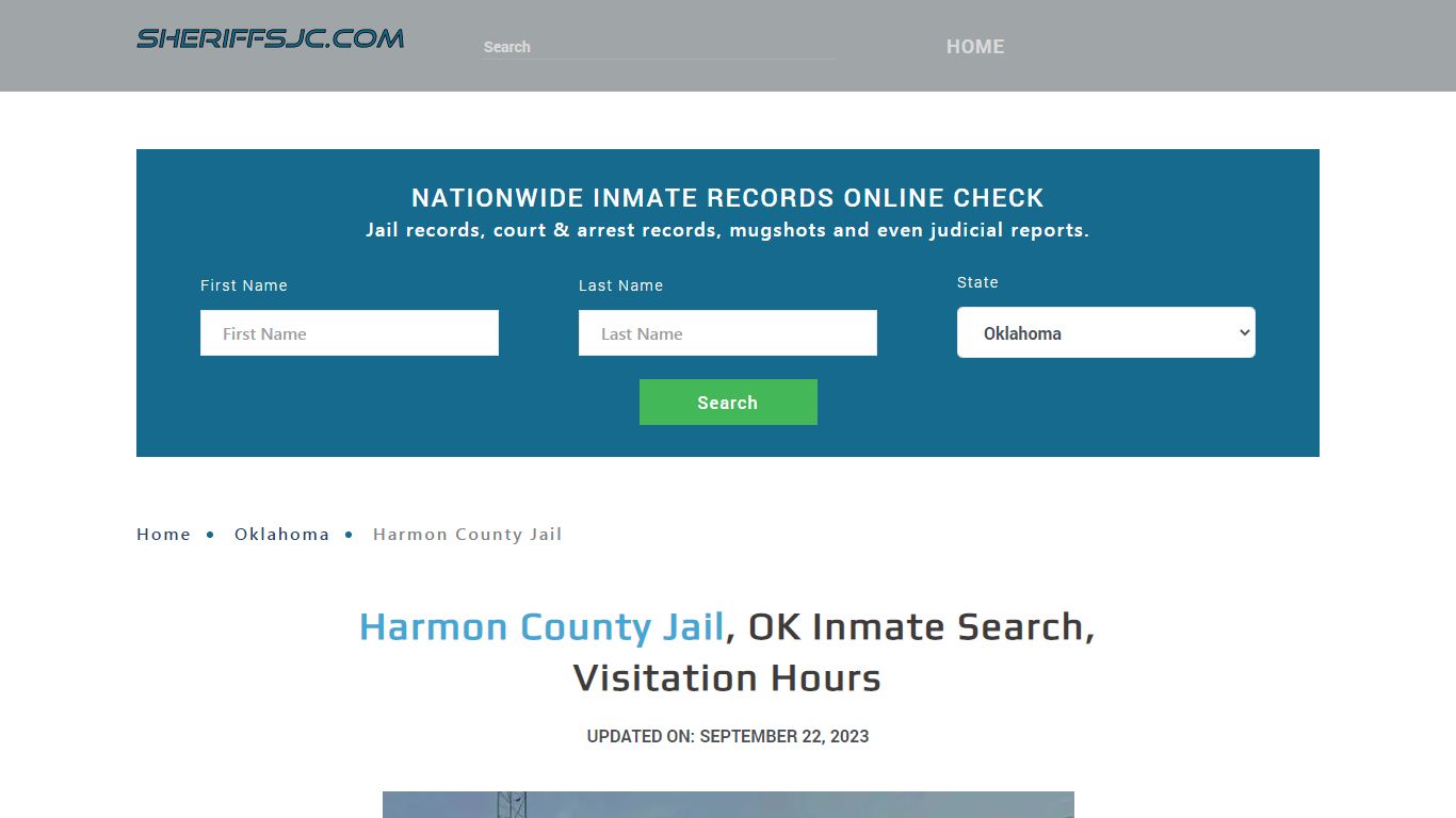 Harmon County Jail, OK Inmate Search, Visitation Hours