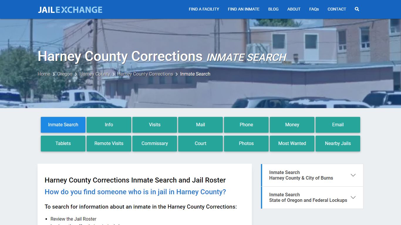 Harney County Corrections Inmate Search - Jail Exchange
