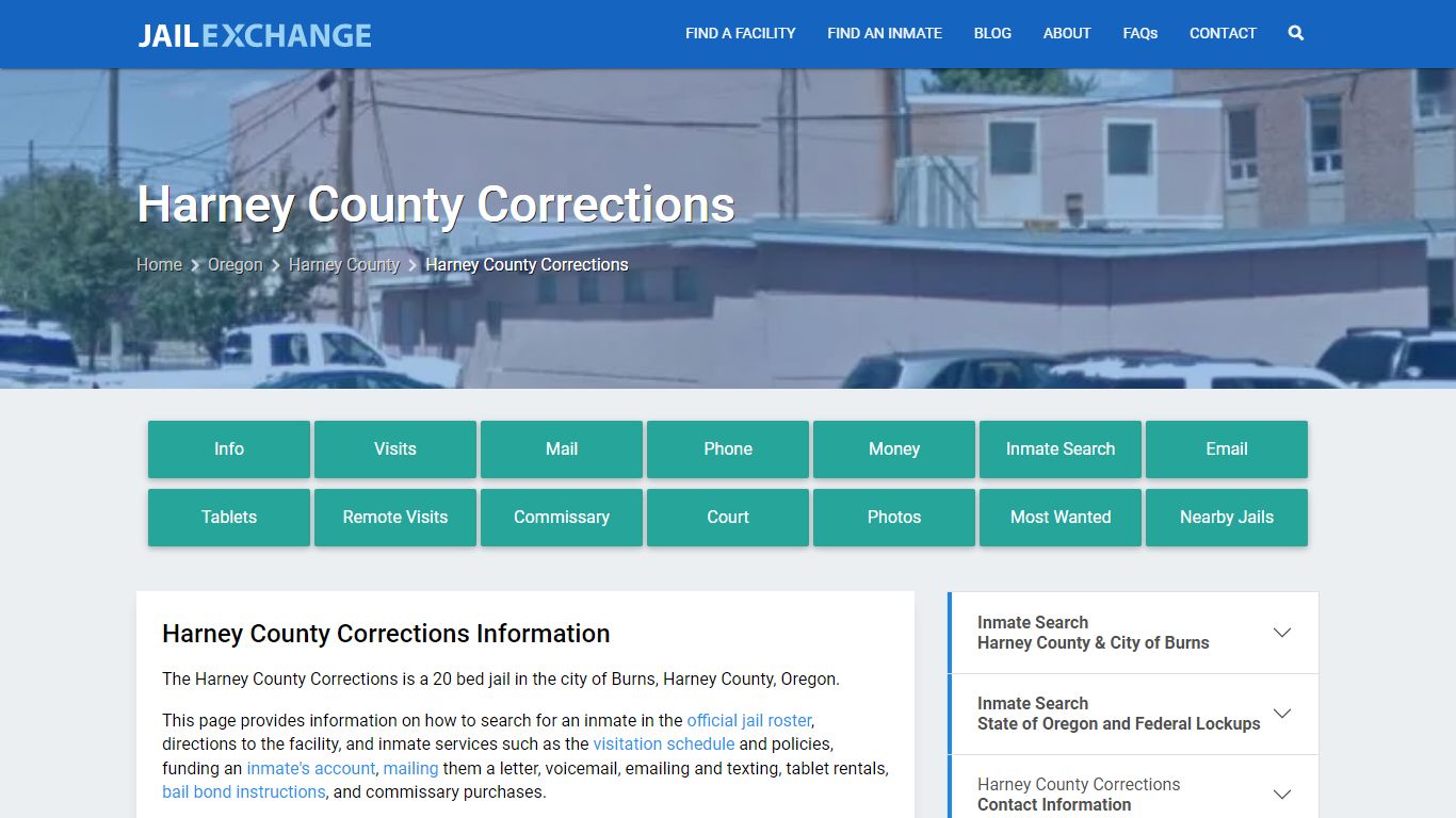 Harney County Corrections, OR Inmate Search, Information - Jail Exchange