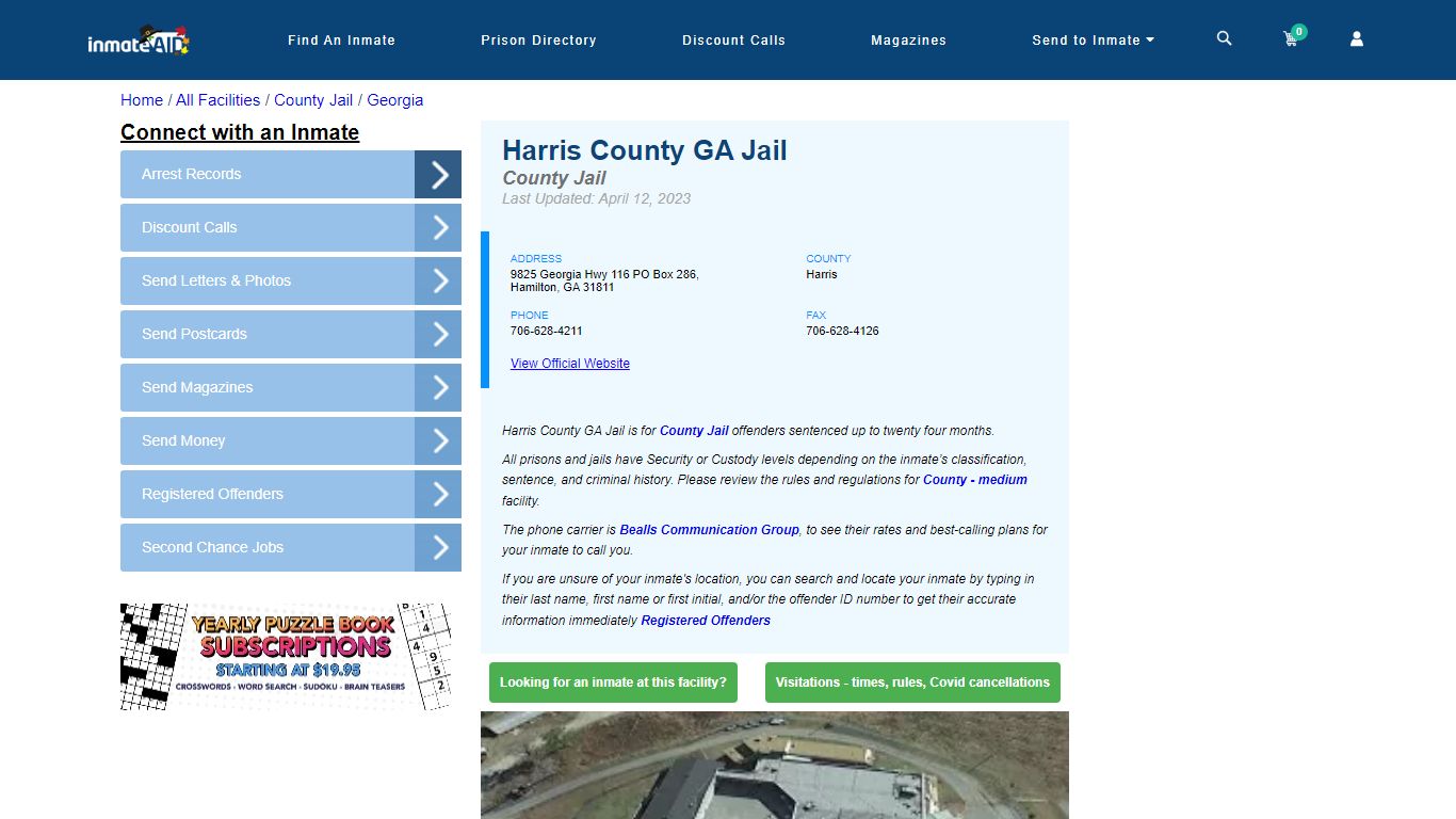 Harris County GA Jail - Inmate Locator - Hamilton, GA