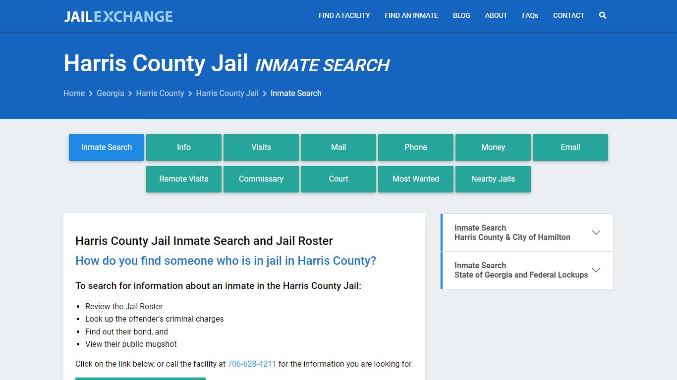 Inmate Search: Roster & Mugshots - Harris County Jail, GA