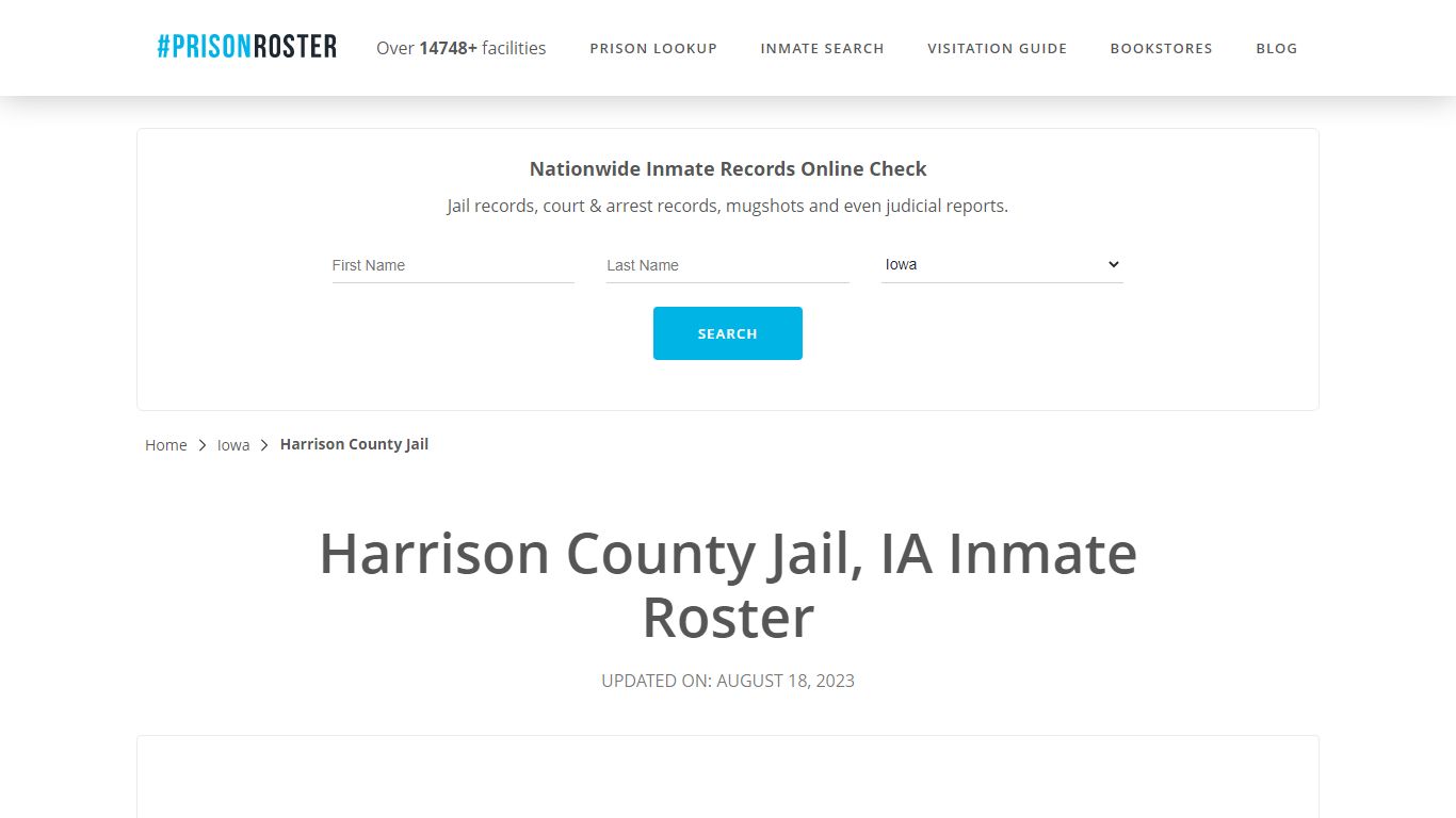 Harrison County Jail, IA Inmate Roster - Prisonroster