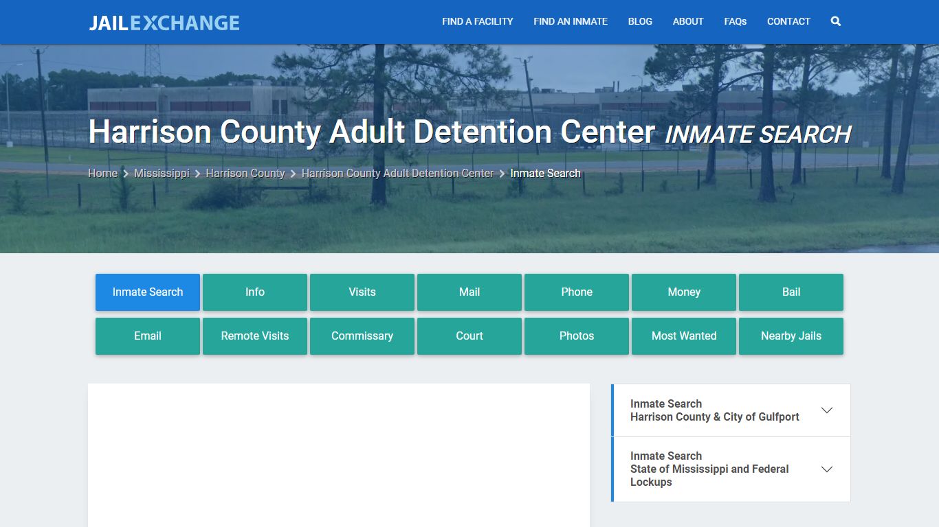 Harrison County Adult Detention Center Inmate Search - Jail Exchange