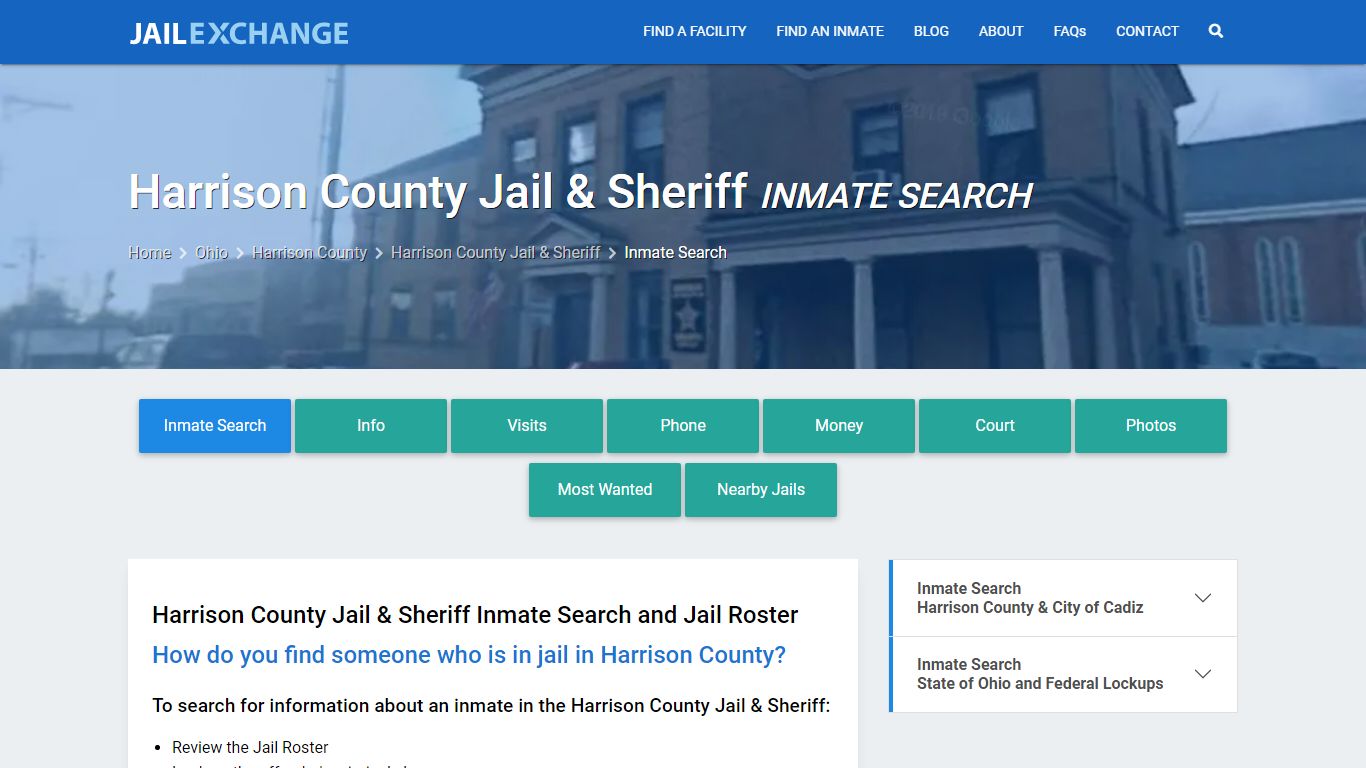 Harrison County Jail & Sheriff Inmate Search - Jail Exchange