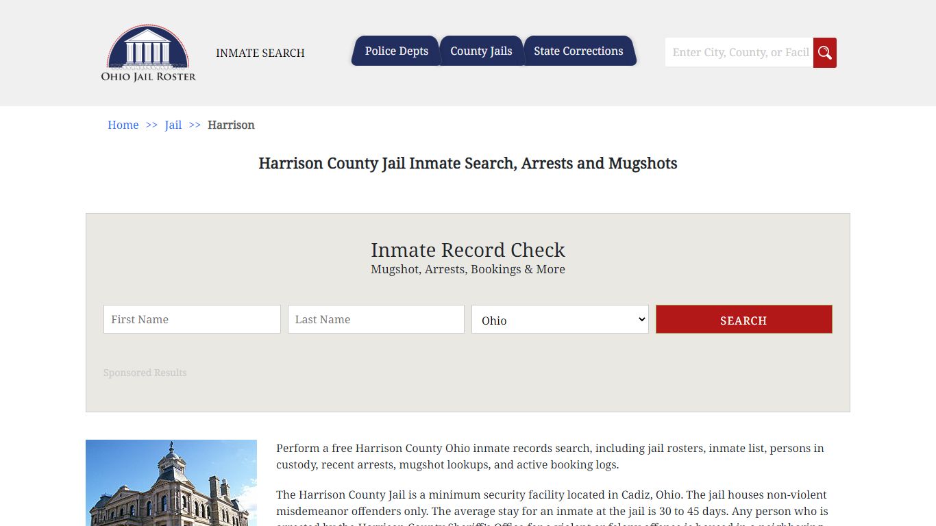 Harrison County Jail Inmate Search, Arrests and Mugshots
