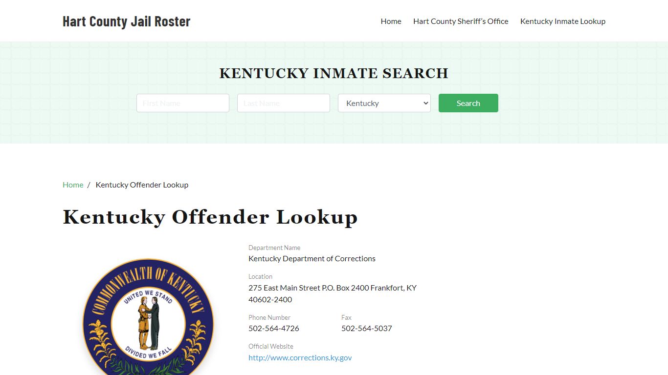 Kentucky Inmate Search, Jail Rosters
