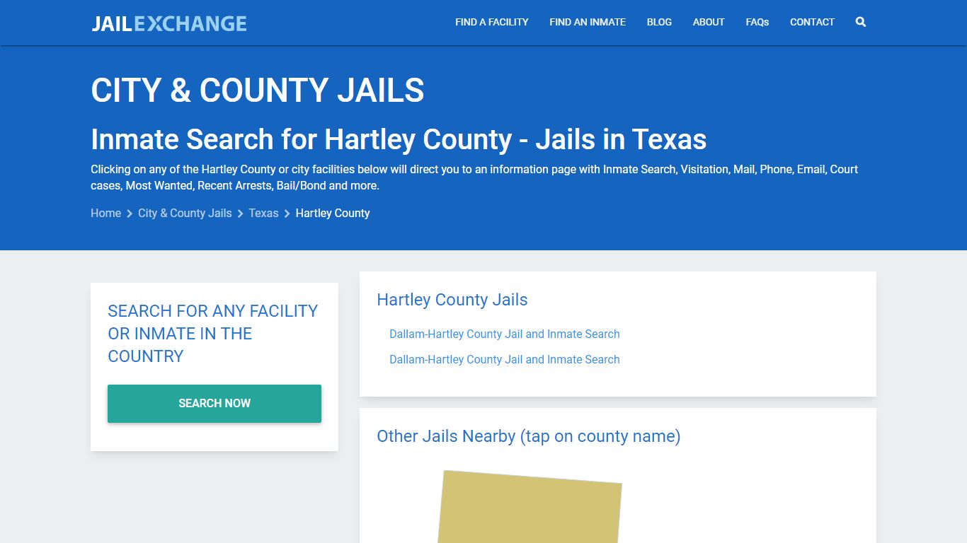 Inmate Search for Hartley County | Jails in Texas - Jail Exchange
