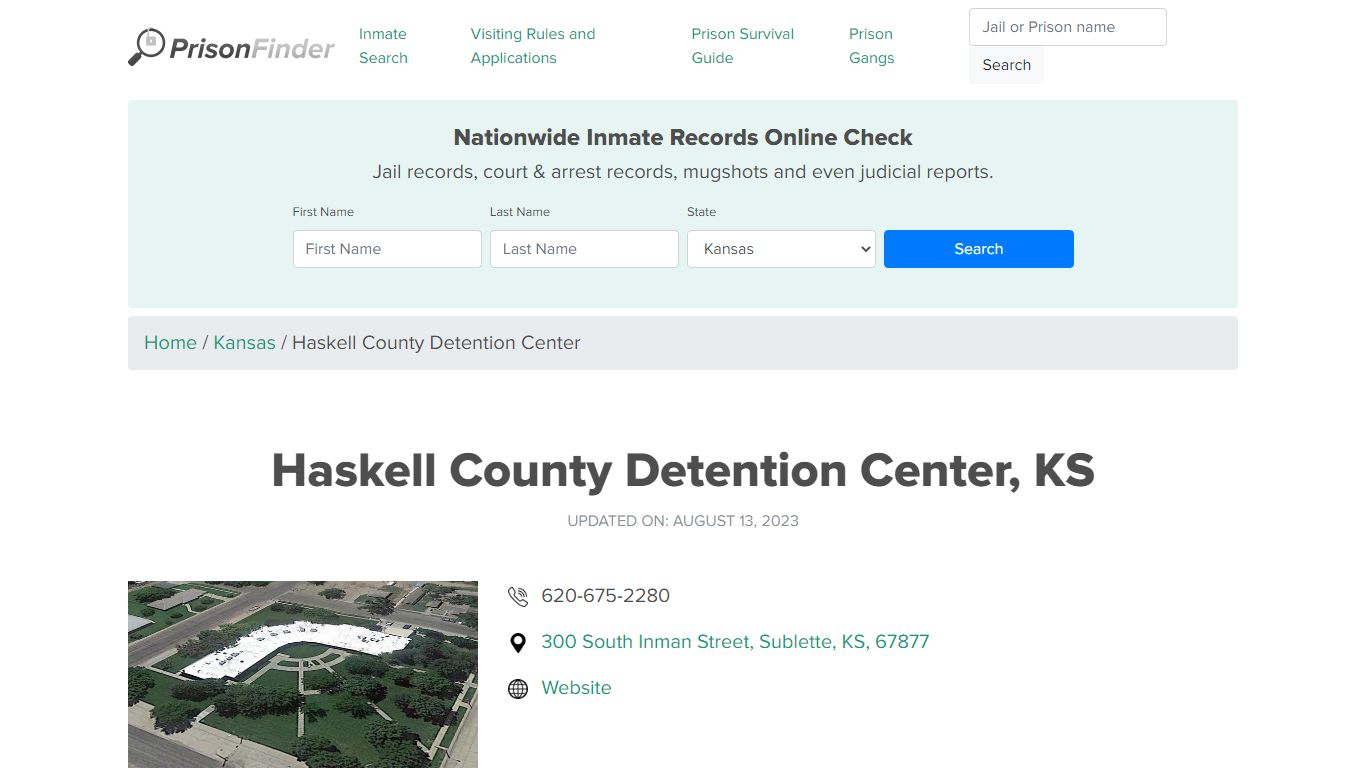 Haskell County Detention Center, KS Inmate Search, Mugshots, Visitation ...