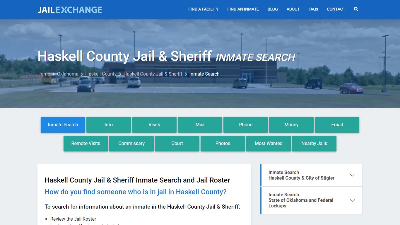Inmate Search: Roster & Mugshots - Haskell County Jail & Sheriff, OK