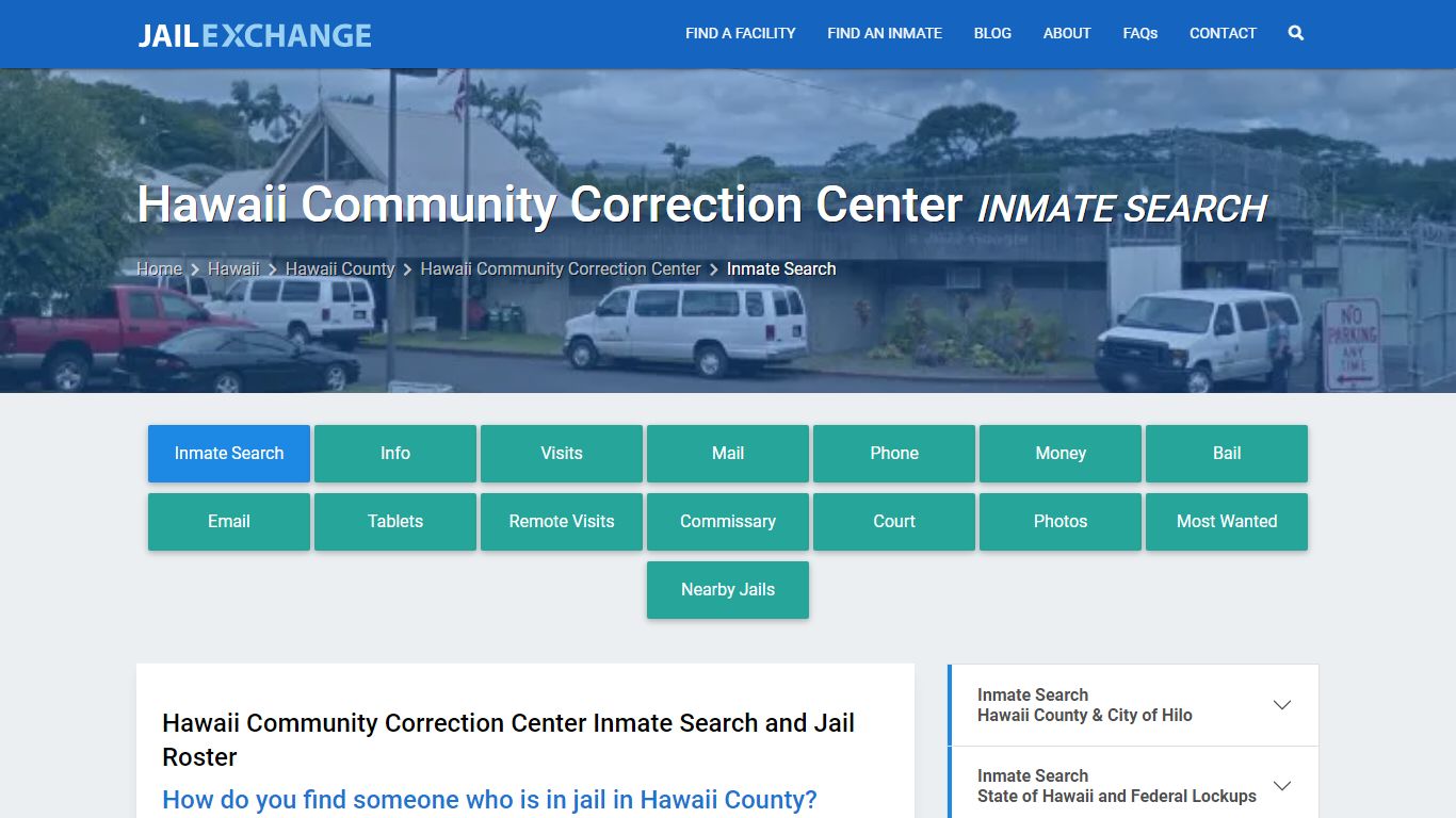 Hawaii Community Correction Center Inmate Search - Jail Exchange
