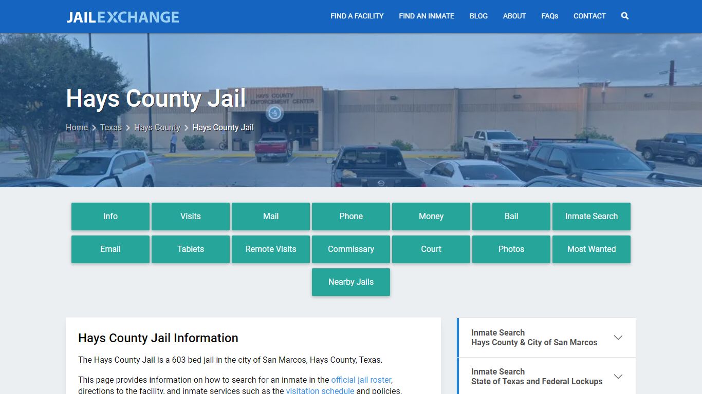 Hays County Jail, TX Inmate Search, Information - Jail Exchange