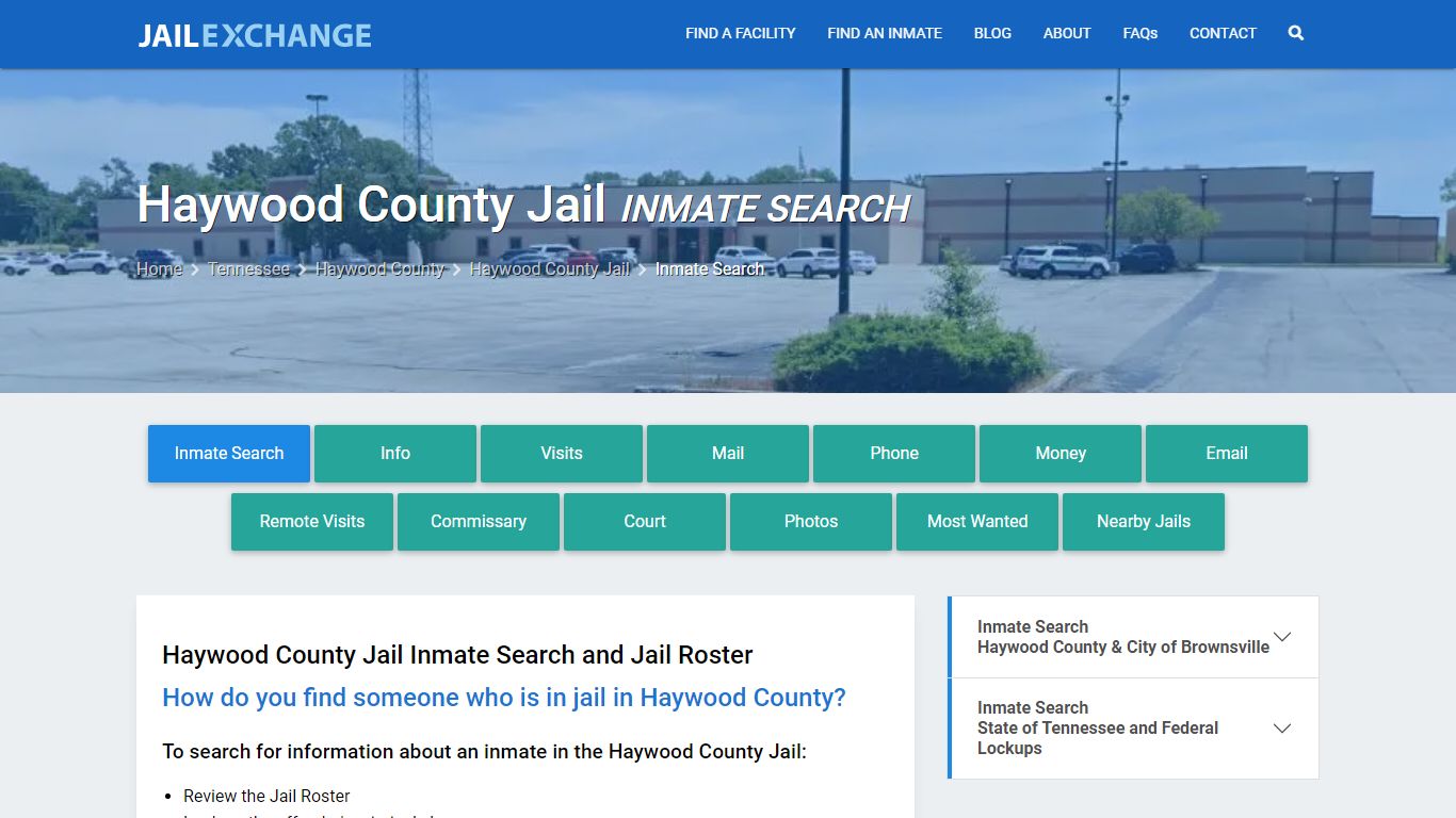 Inmate Search: Roster & Mugshots - Haywood County Jail, TN