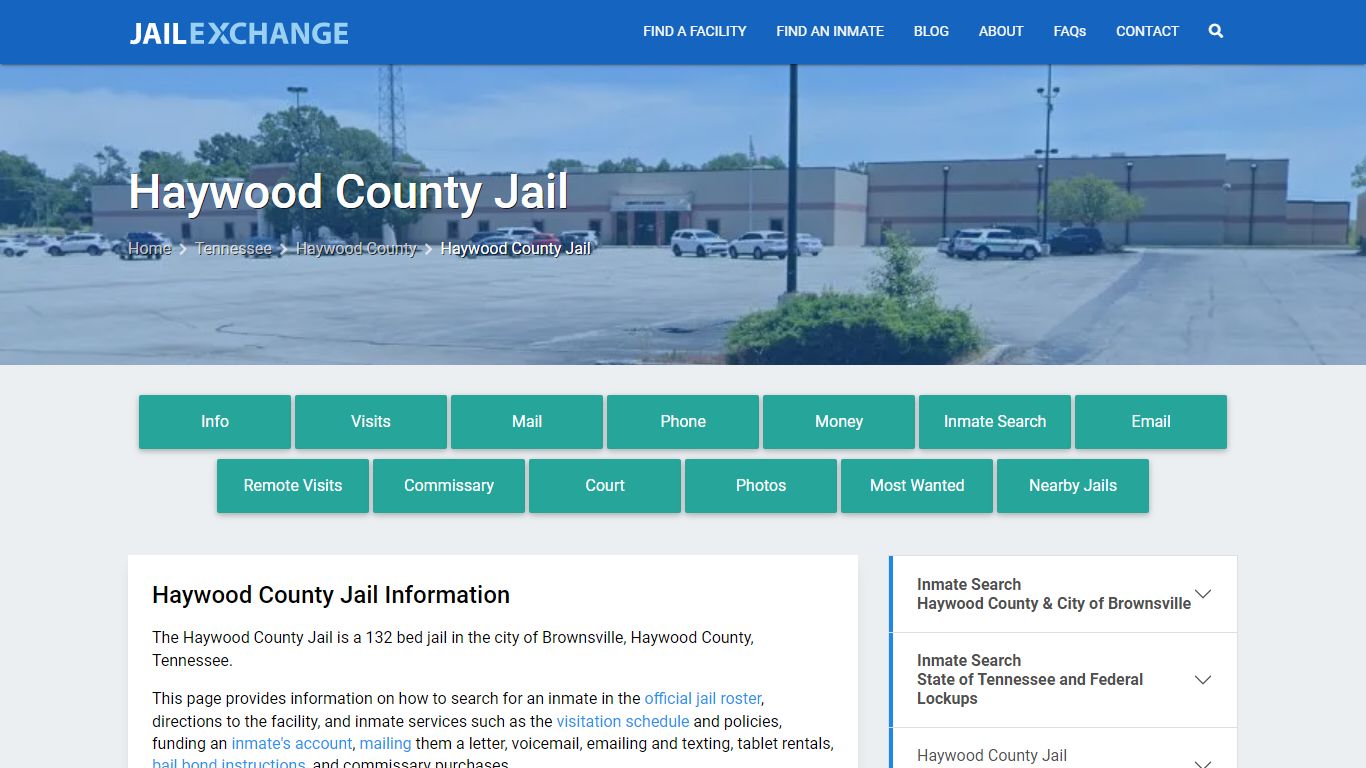 Haywood County Jail, TN Inmate Search, Information