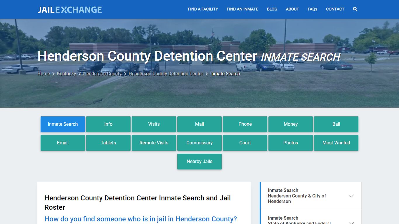 Henderson County Detention Center Inmate Search - Jail Exchange