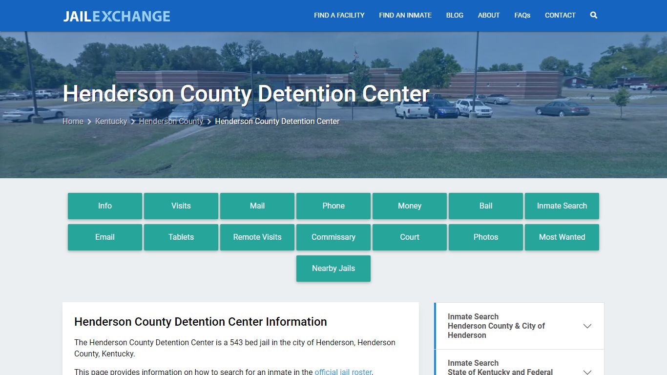 Henderson County Detention Center, KY Inmate Search, Information
