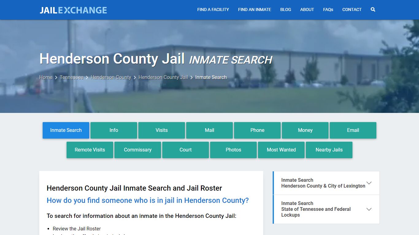 Inmate Search: Roster & Mugshots - Henderson County Jail, TN