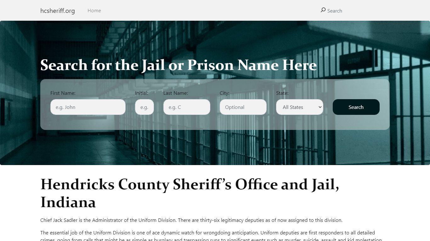 Hendricks County Sheriff’s Office and Jail, Indiana