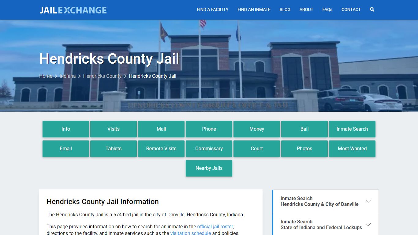 Hendricks County Jail, IN Inmate Search, Information