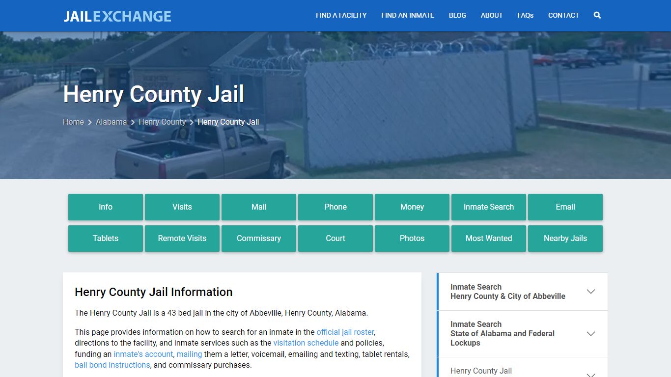 Henry County Jail, AL Inmate Search, Information