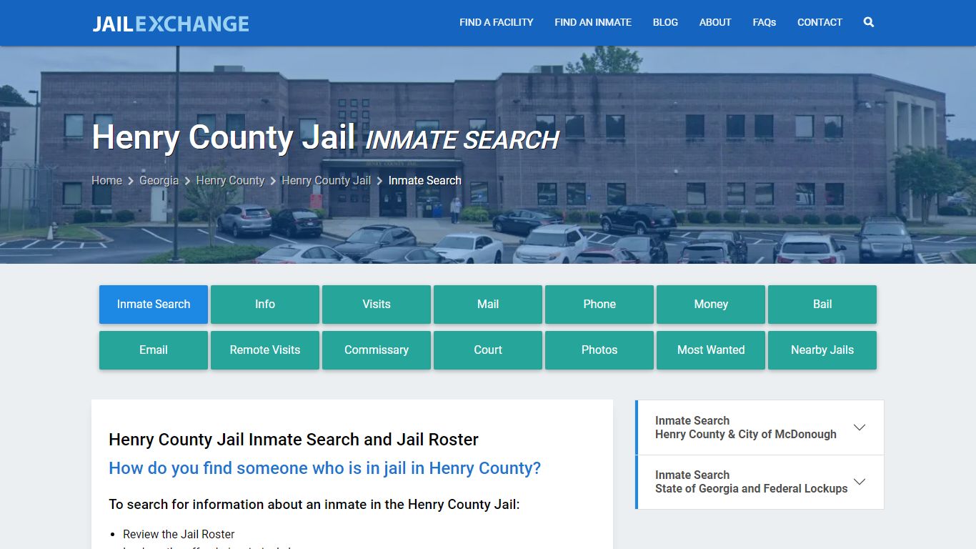 Inmate Search: Roster & Mugshots - Henry County Jail, GA