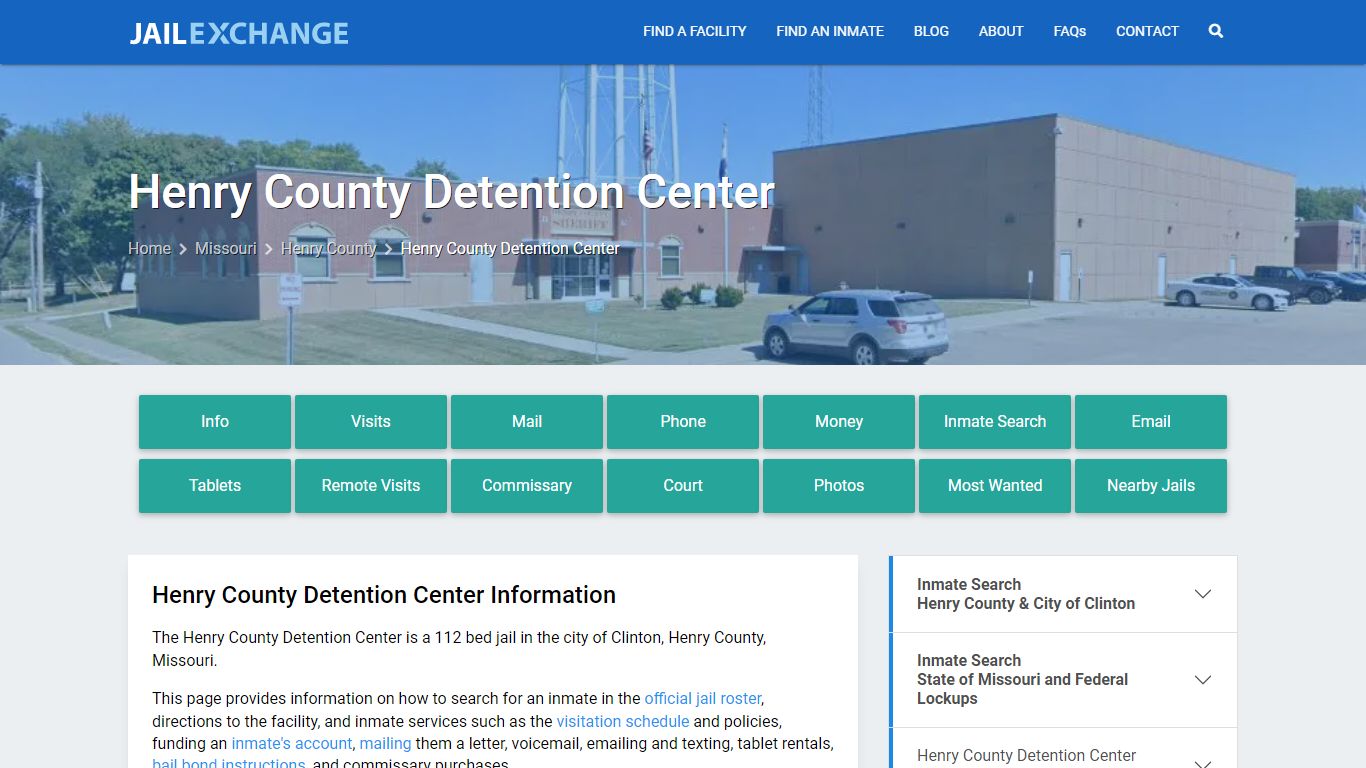 Henry County Detention Center, MO Inmate Search, Information