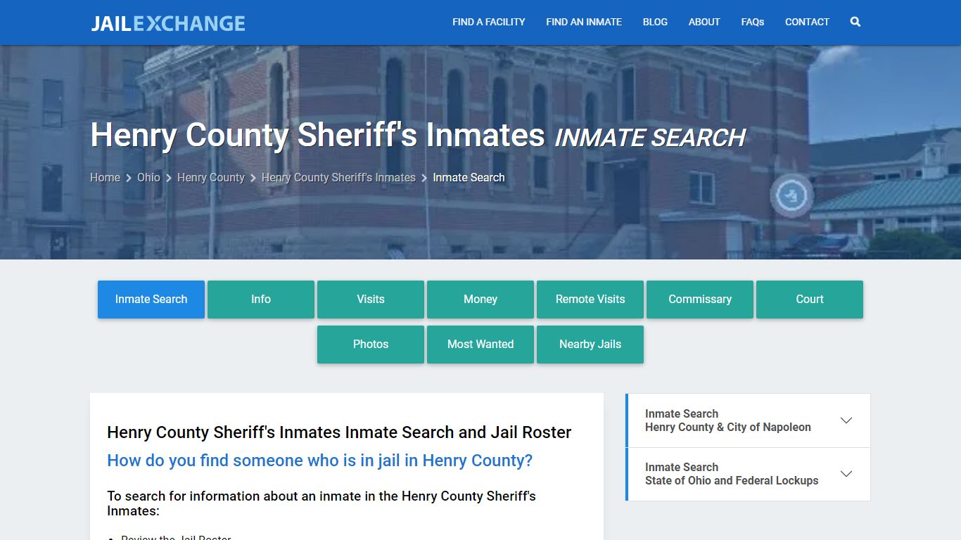 Henry County Sheriff's Inmates Inmate Search - Jail Exchange