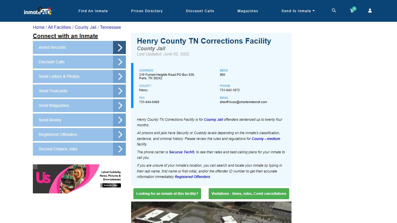 Henry County TN Corrections Facility - Inmate Locator - Paris, TN