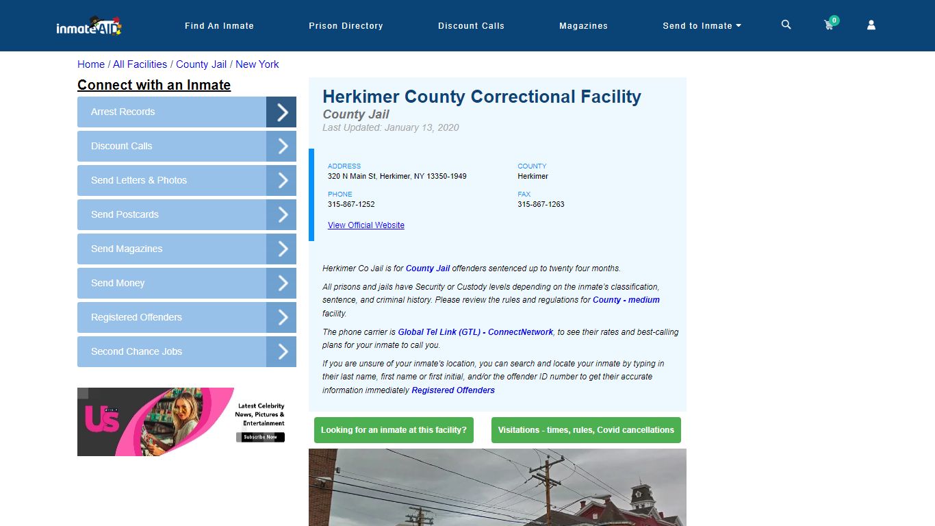 Herkimer County Correctional Facility - Inmate Locator - Herkimer, NY