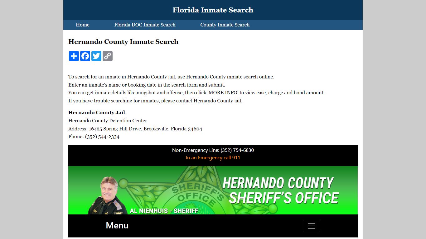 Hernando County Inmate Search