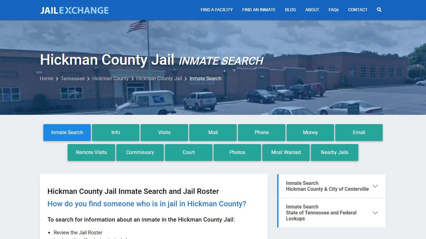 Inmate Search: Roster & Mugshots - Hickman County Jail, TN