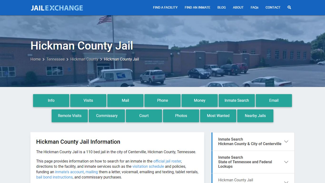 Hickman County Jail, TN Inmate Search, Information