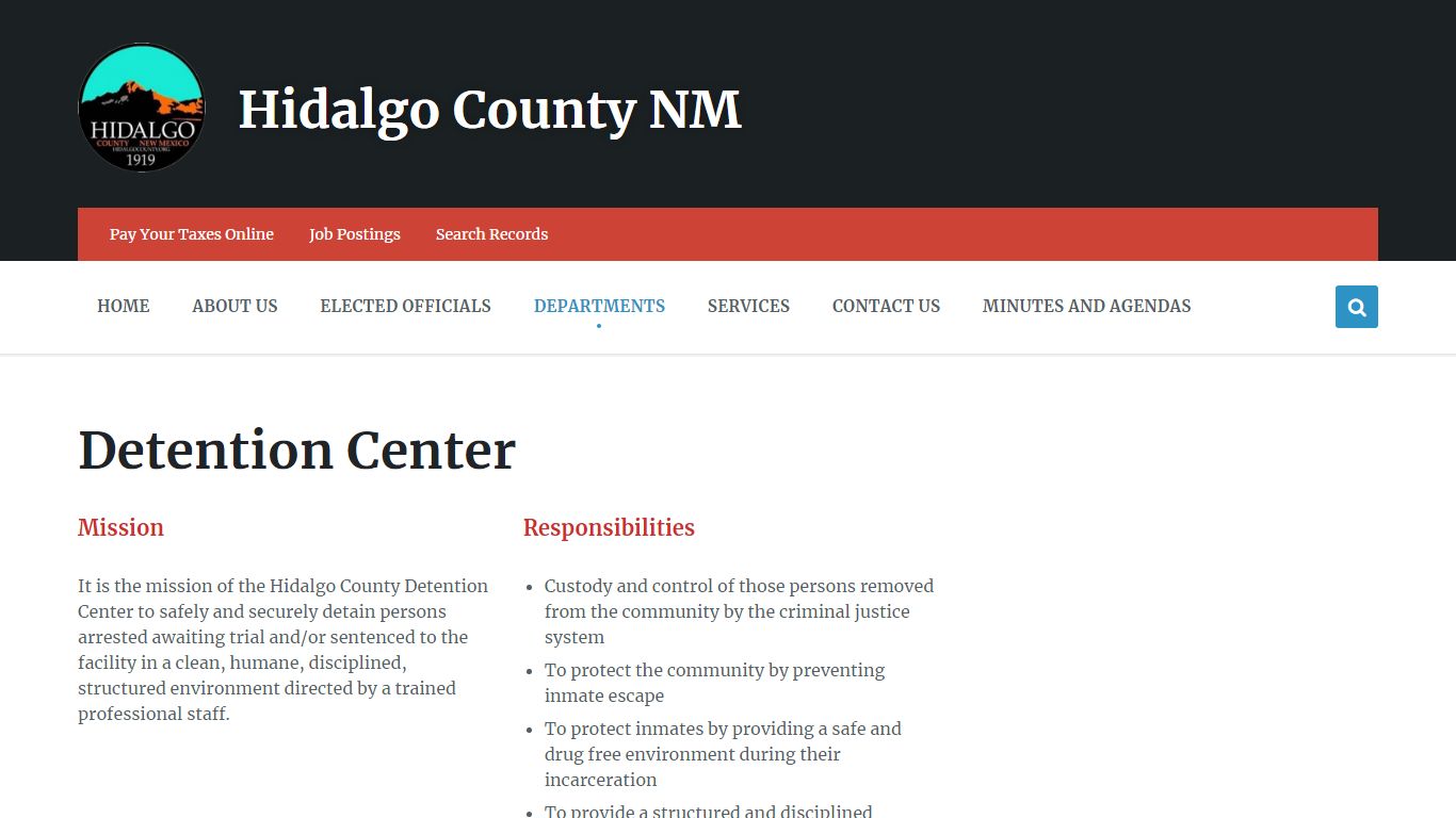 Detention Center – Hidalgo County NM