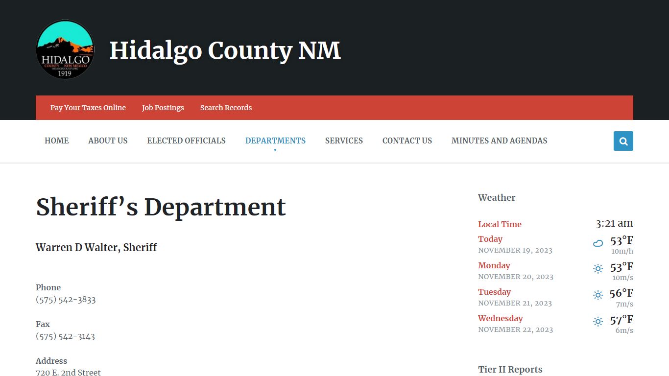 Sheriff’s Department – Hidalgo County NM