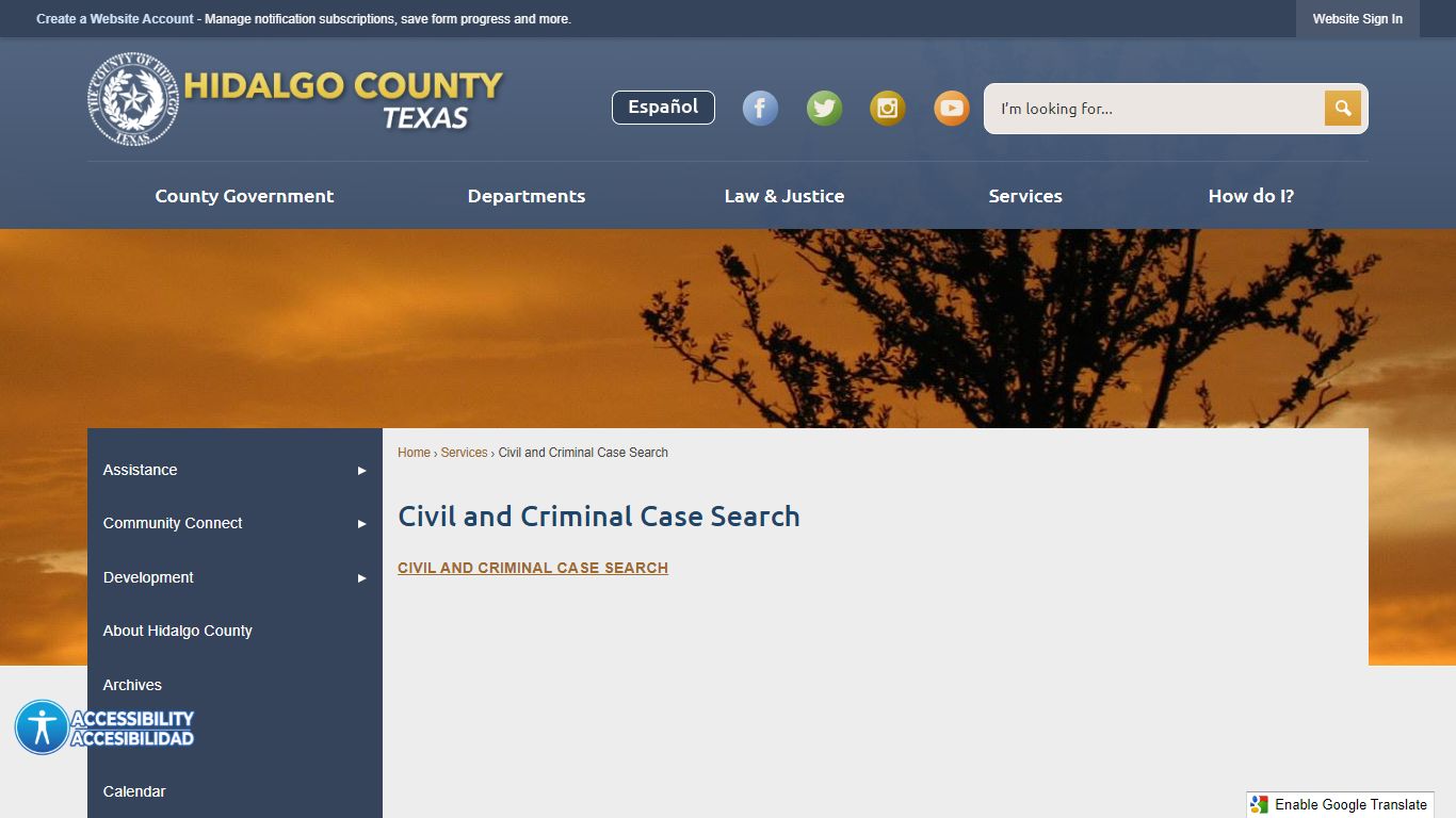 Civil and Criminal Case Search - Hidalgo County, TX