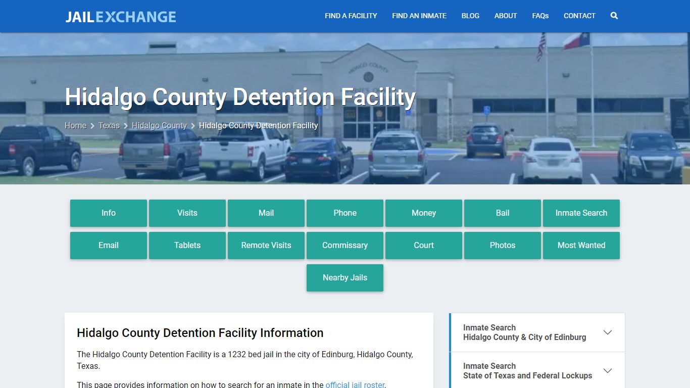 Hidalgo County Detention Facility, TX Inmate Search, Information