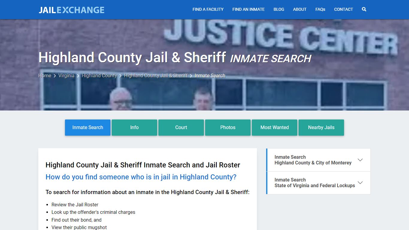 Highland County Jail & Sheriff Inmate Search - Jail Exchange