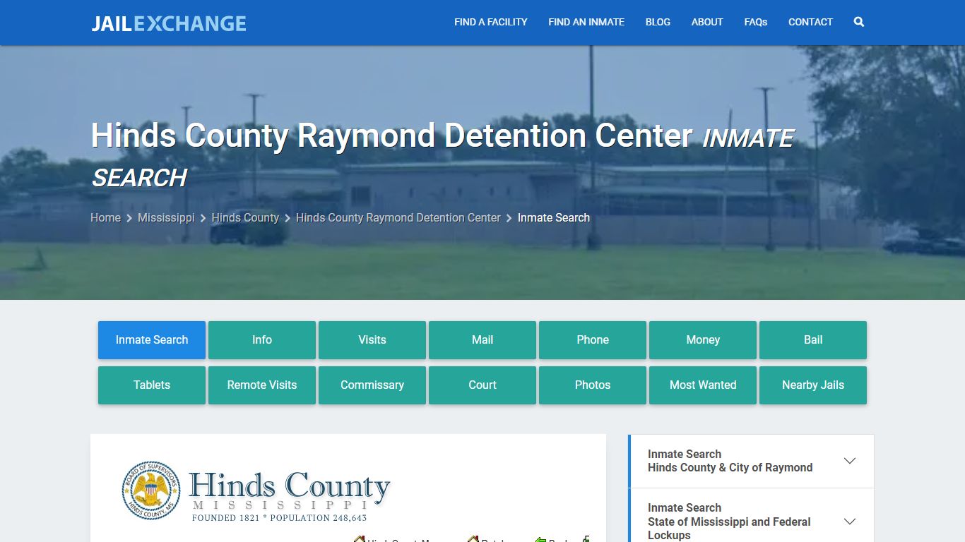 Hinds County Raymond Detention Center Inmate Search - Jail Exchange