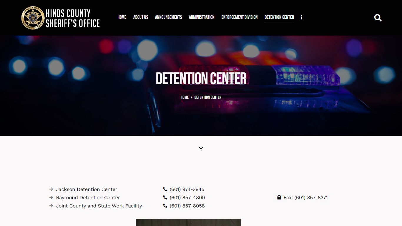 Detention Center – Hinds County Sheriff's Office