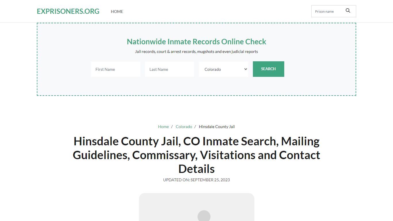 Hinsdale County Jail, CO: Offender Lookup, Visitations, Contacts