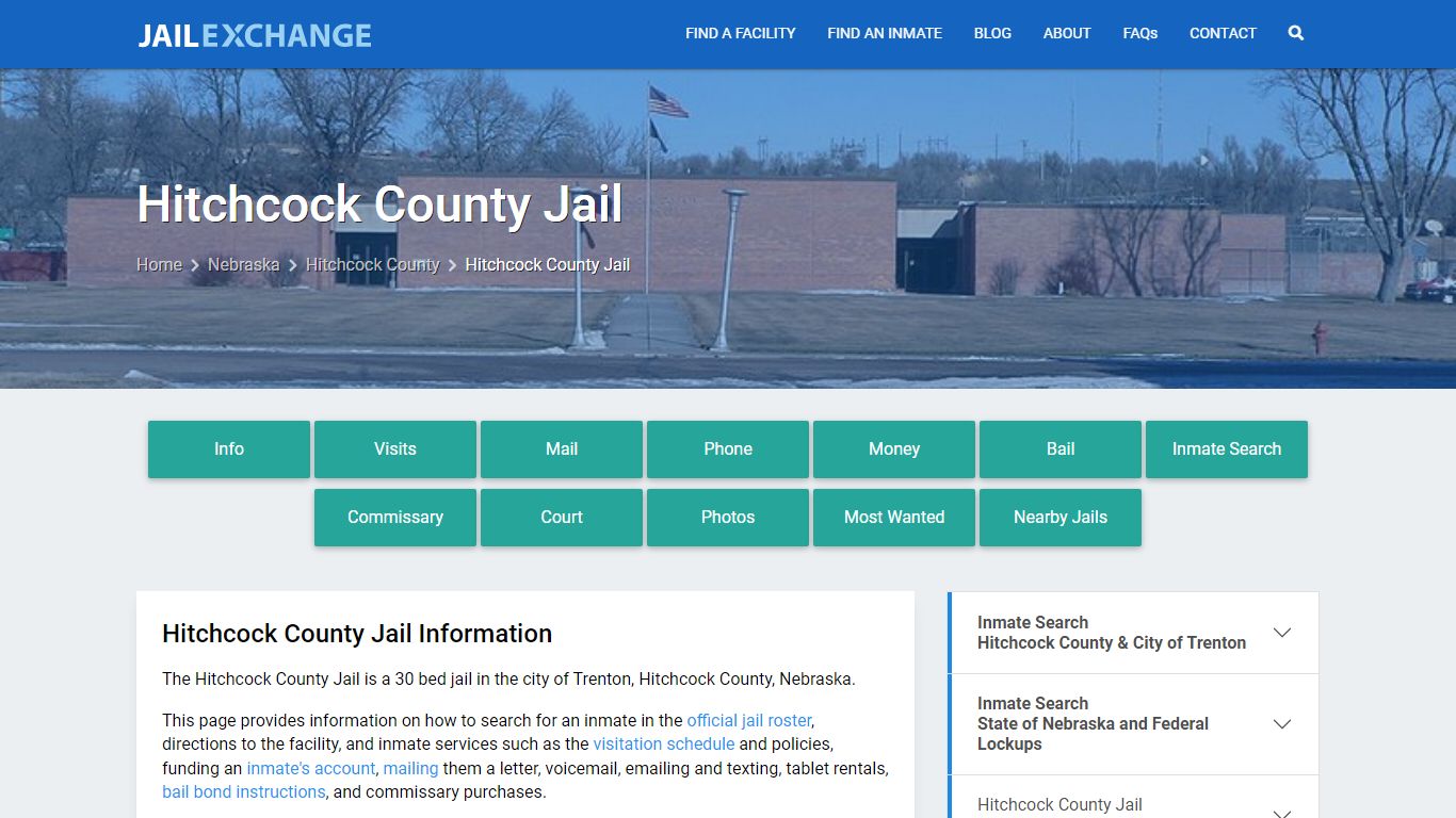 Hitchcock County Jail, NE Inmate Search, Information