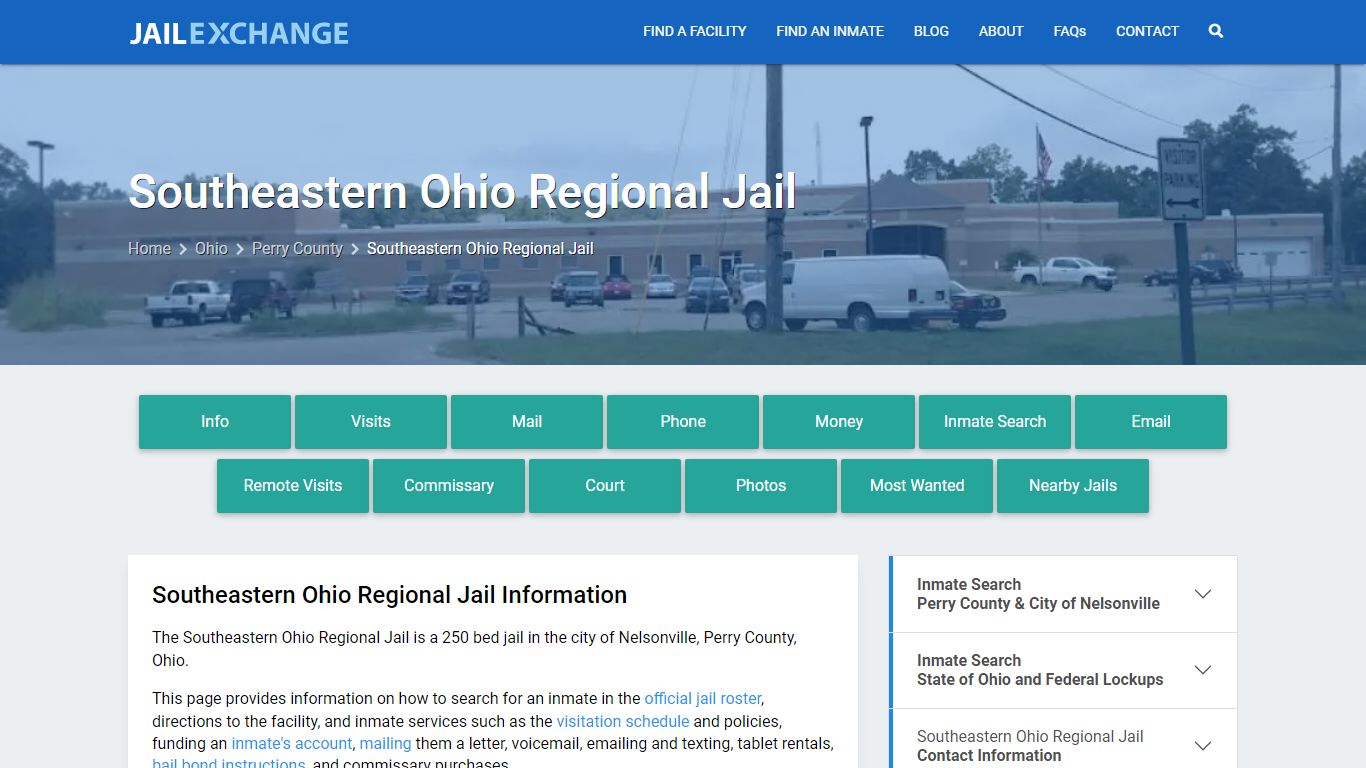 Southeastern Ohio Regional Jail, OH Inmate Search, Information
